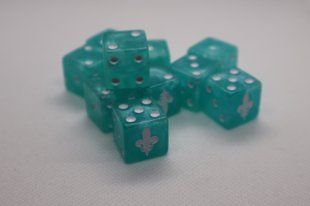 Кубик Warhammer Adepta Sororitas 16 мм голубой &mdash; игровой куб для варгеймов и настольных игр 12021 фото