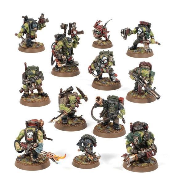 Набір мініатюр Orks: Kommandos &mdash; 12 моделей орків-коммандос (Warhammer 40K, 150 деталей, декалі Citadel) 1488 фото