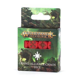 Набір кубиків Warhammer Age of Sigmar: Grand Alliance Chaos Dice &ndash; тематичні гральні ккубики для армій Хаосу 99220299106 фото