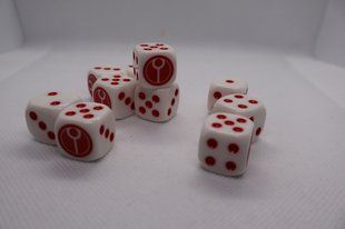 Кубики Warhammer 40,000: T'au Empire Custom Dice &ndash; тематические игральные кости для армии Тау, 16 мм 50 фото