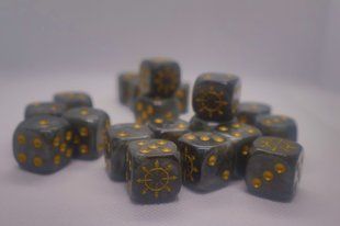 Warhammer 40 000 Кубики Хаосу (Black Chaos Dice) &ndash; чорні гральні кубики 16 мм для Warhammer 52 фото