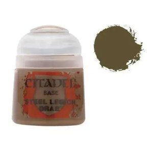 Акриловая краска для миниатюр BASE: STEEL LEGION DRAB (12ML) 9918995022406 фото